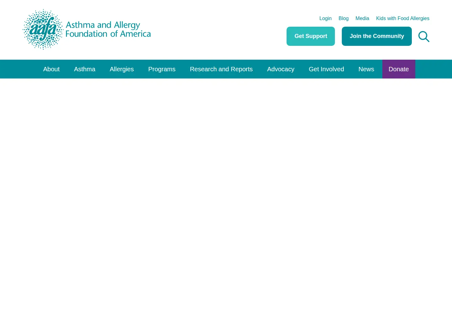 Screenshot of aafa.org