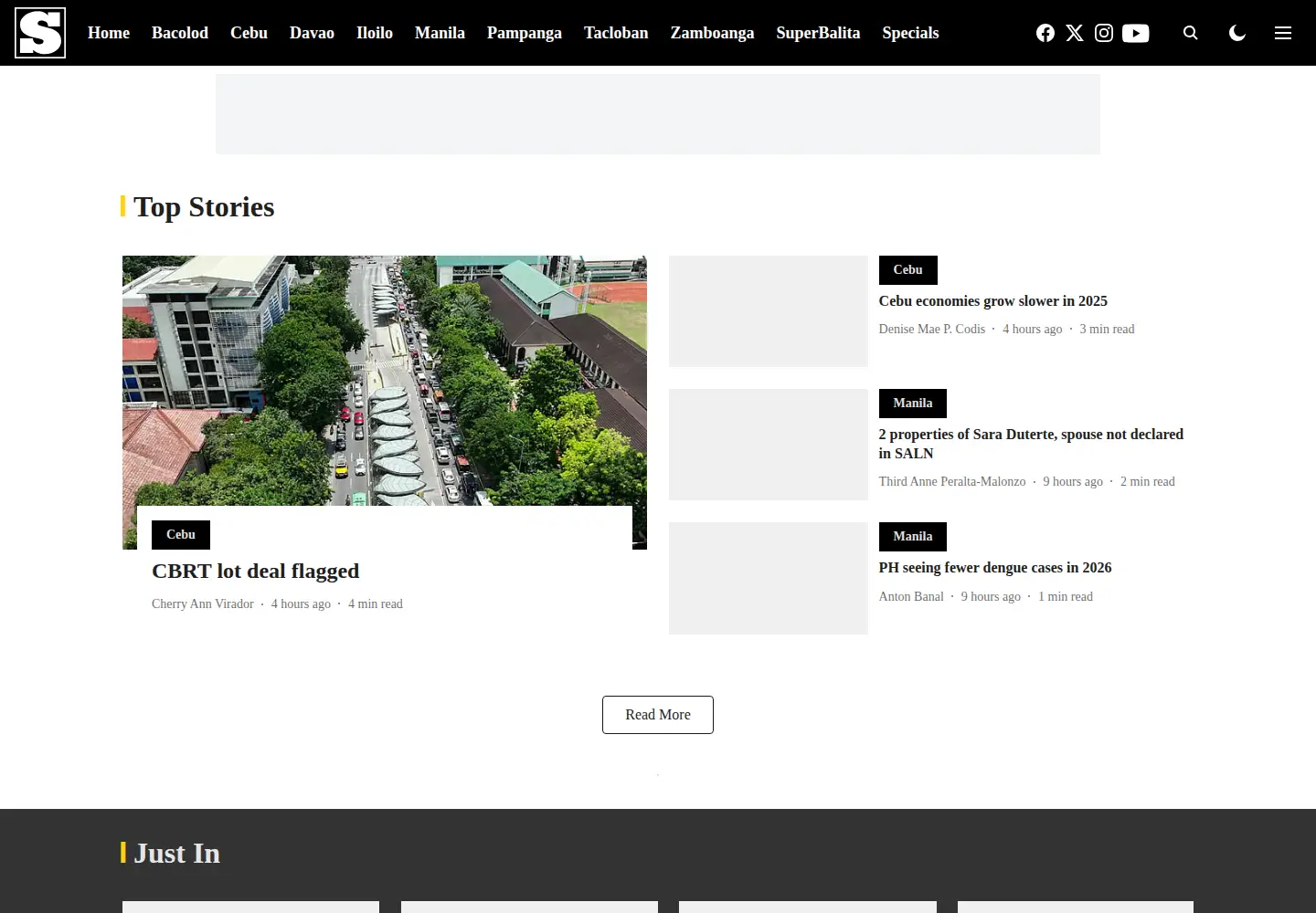 Screenshot of sunstar.com.ph