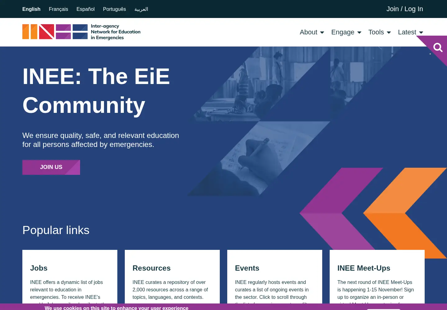 Screenshot of inee.org