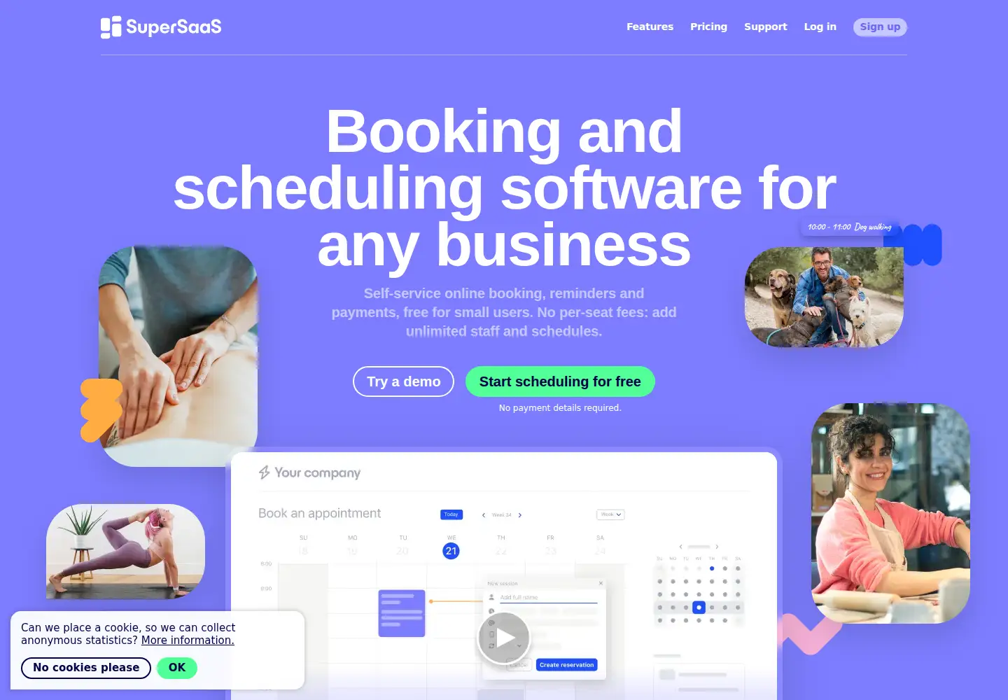 Screenshot of supersaas.com