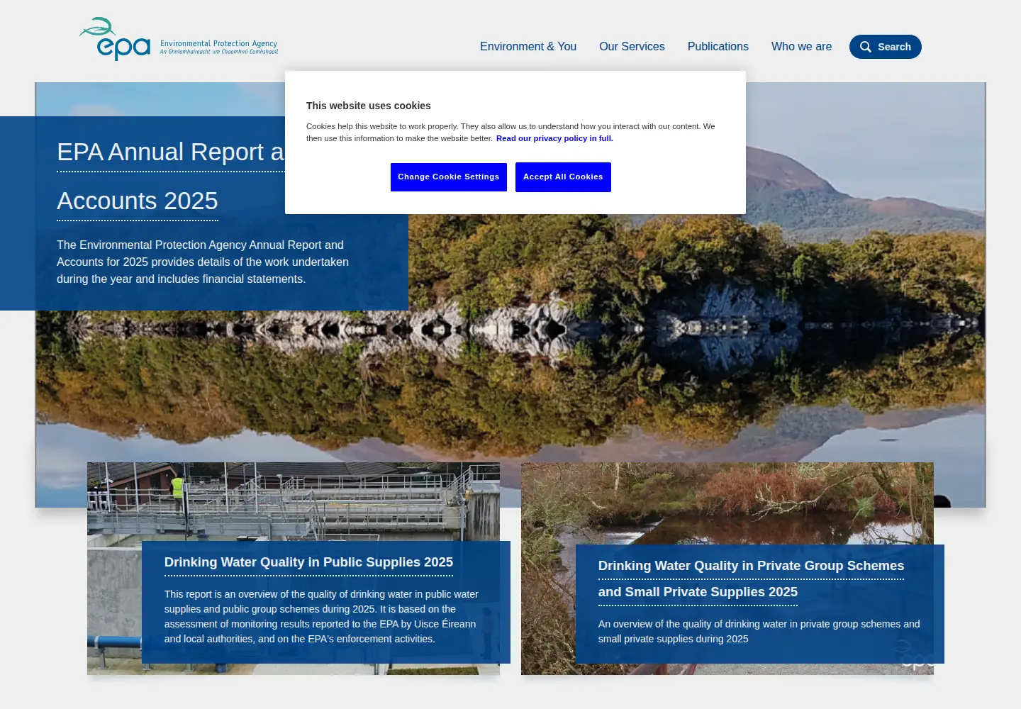 Screenshot of epa.ie