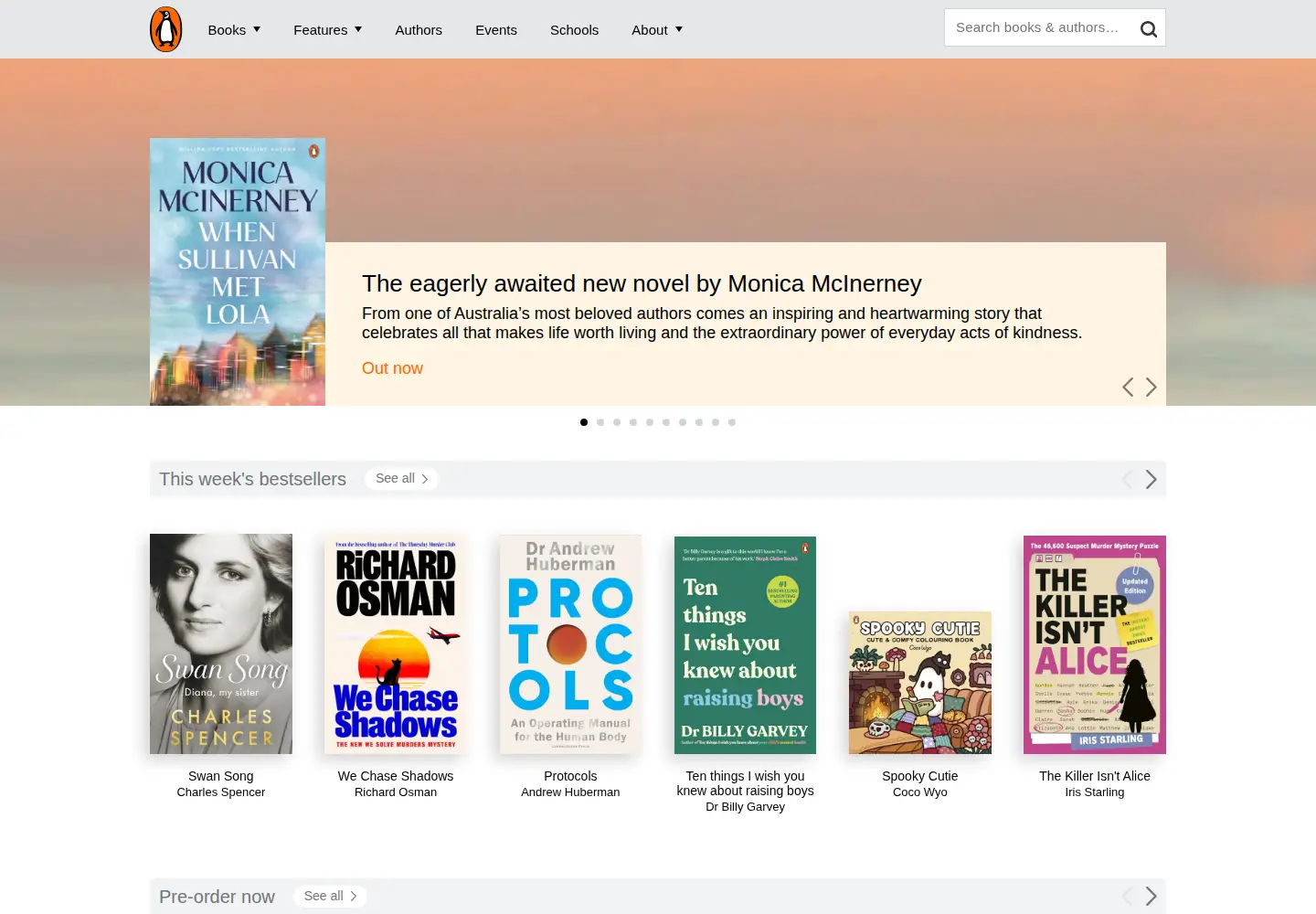 Screenshot of penguin.com.au