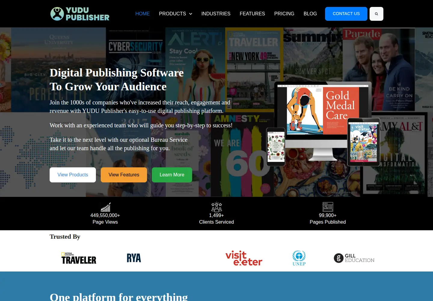 Screenshot of yudu.com