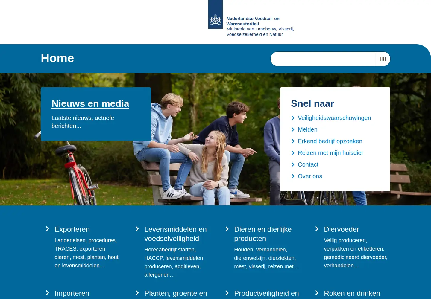 Screenshot of nvwa.nl