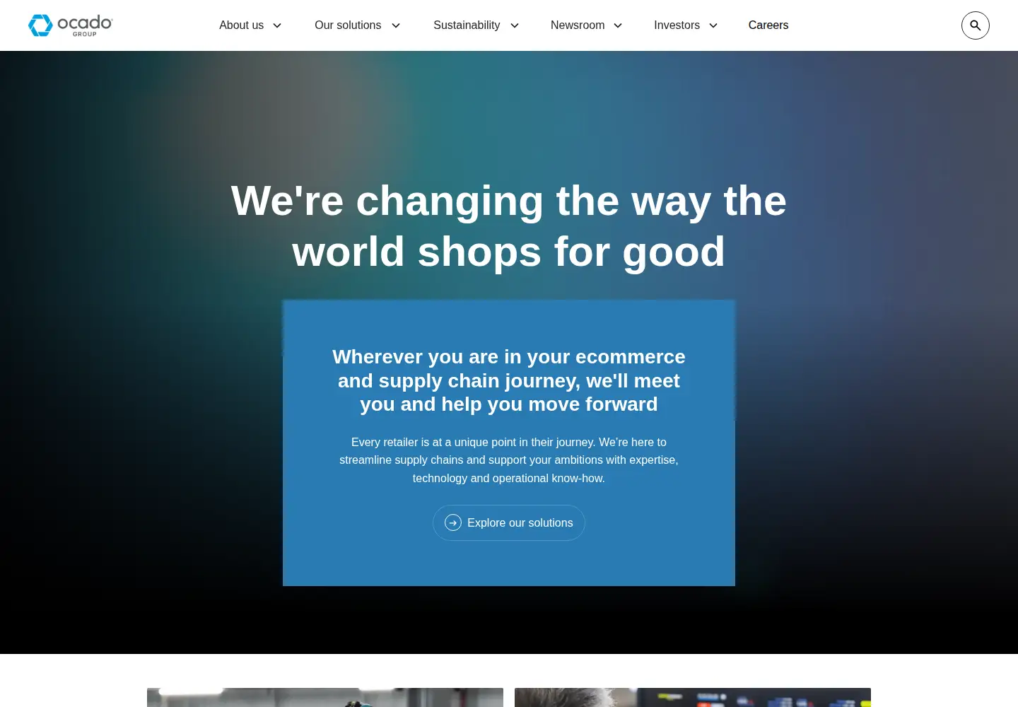 Screenshot of ocadogroup.com