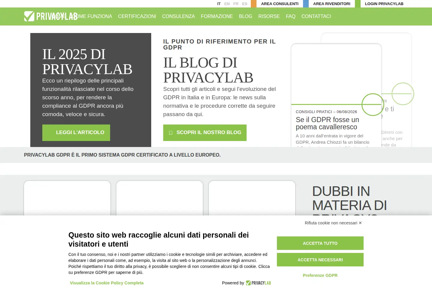 Screenshot of privacylab.it