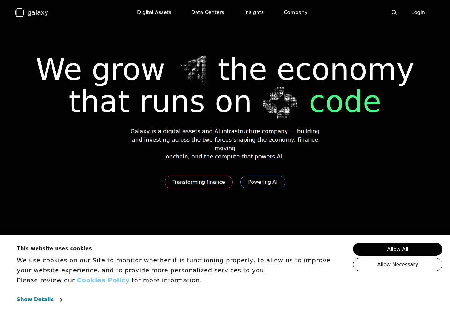 Screenshot of galaxy.com