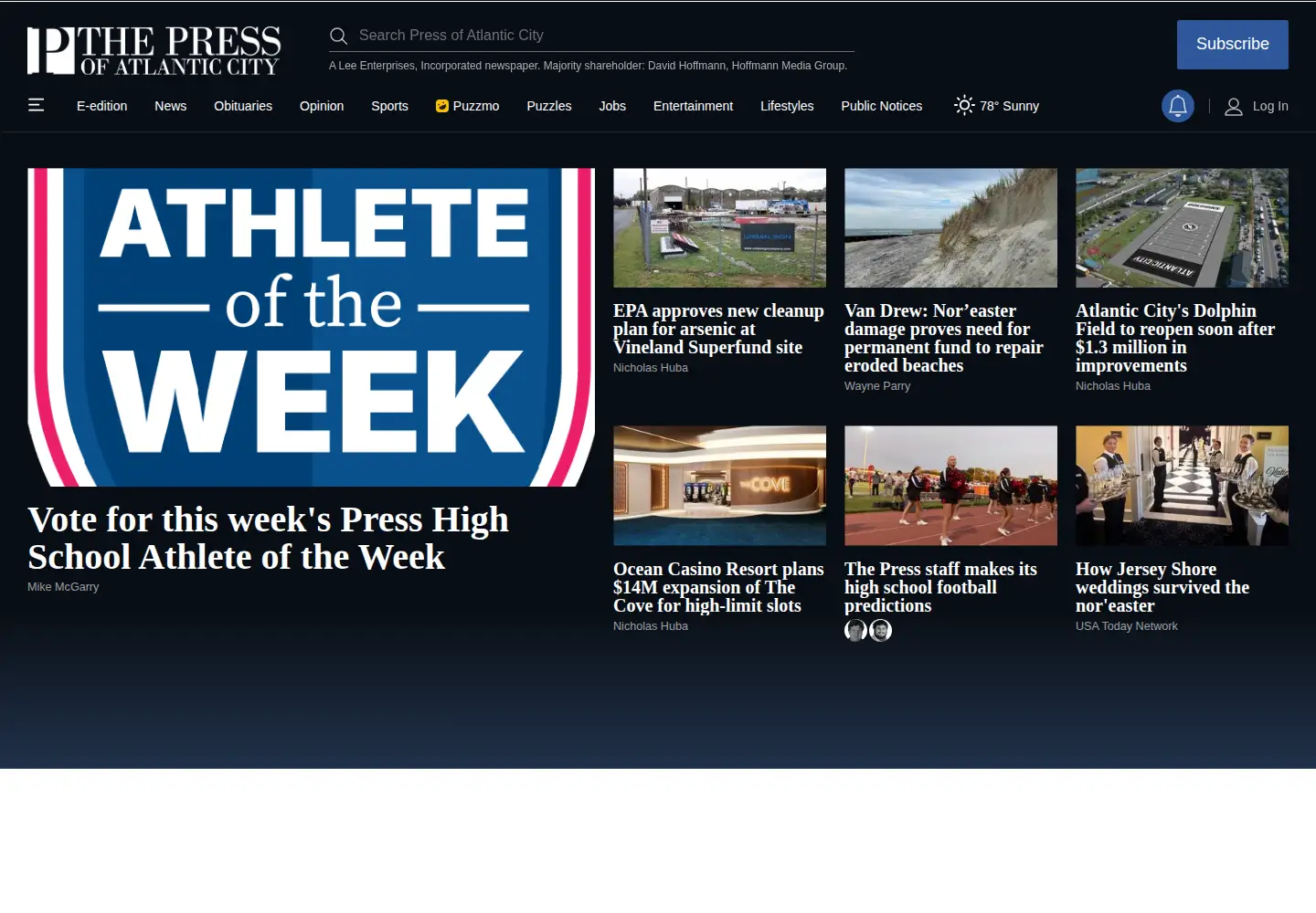Screenshot of pressofatlanticcity.com