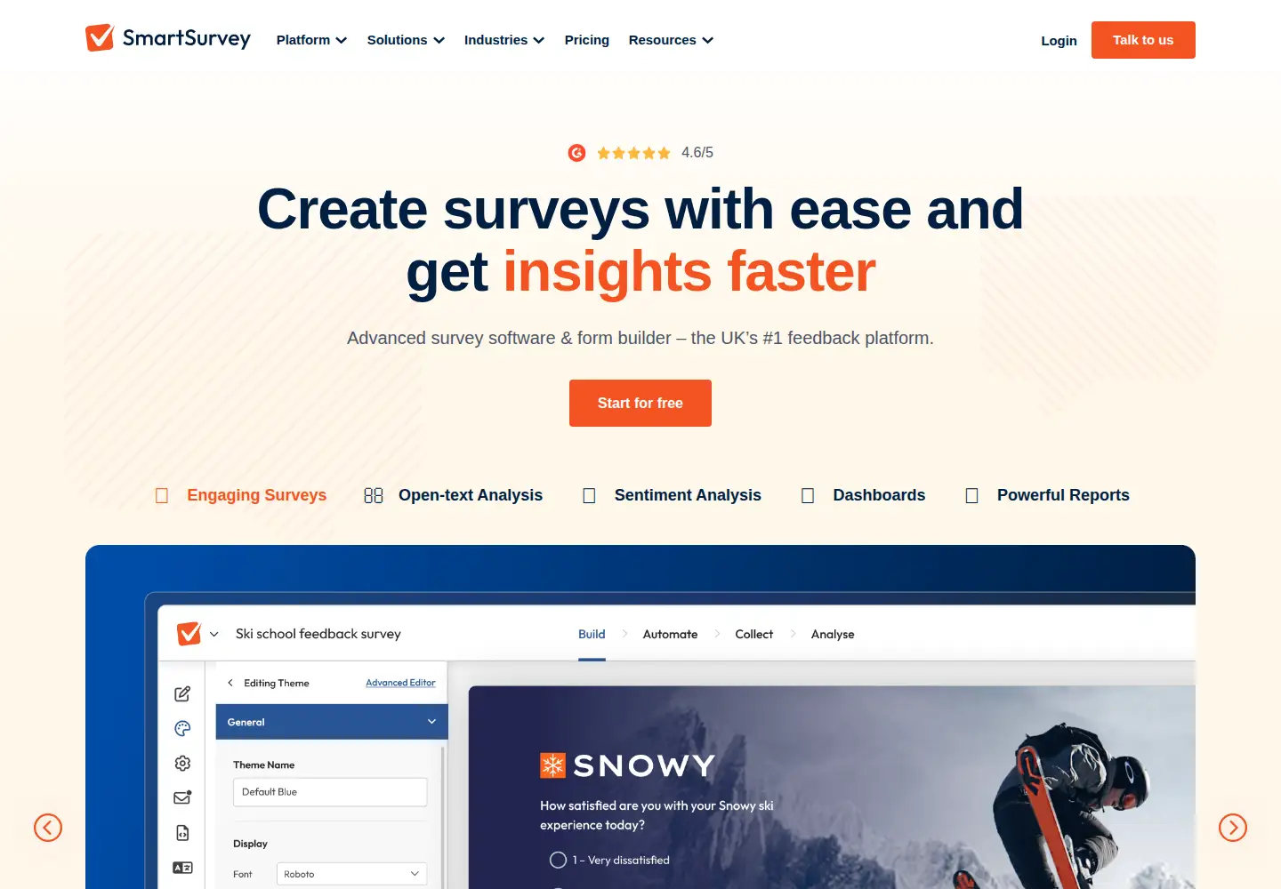 Screenshot of smartsurvey.co.uk