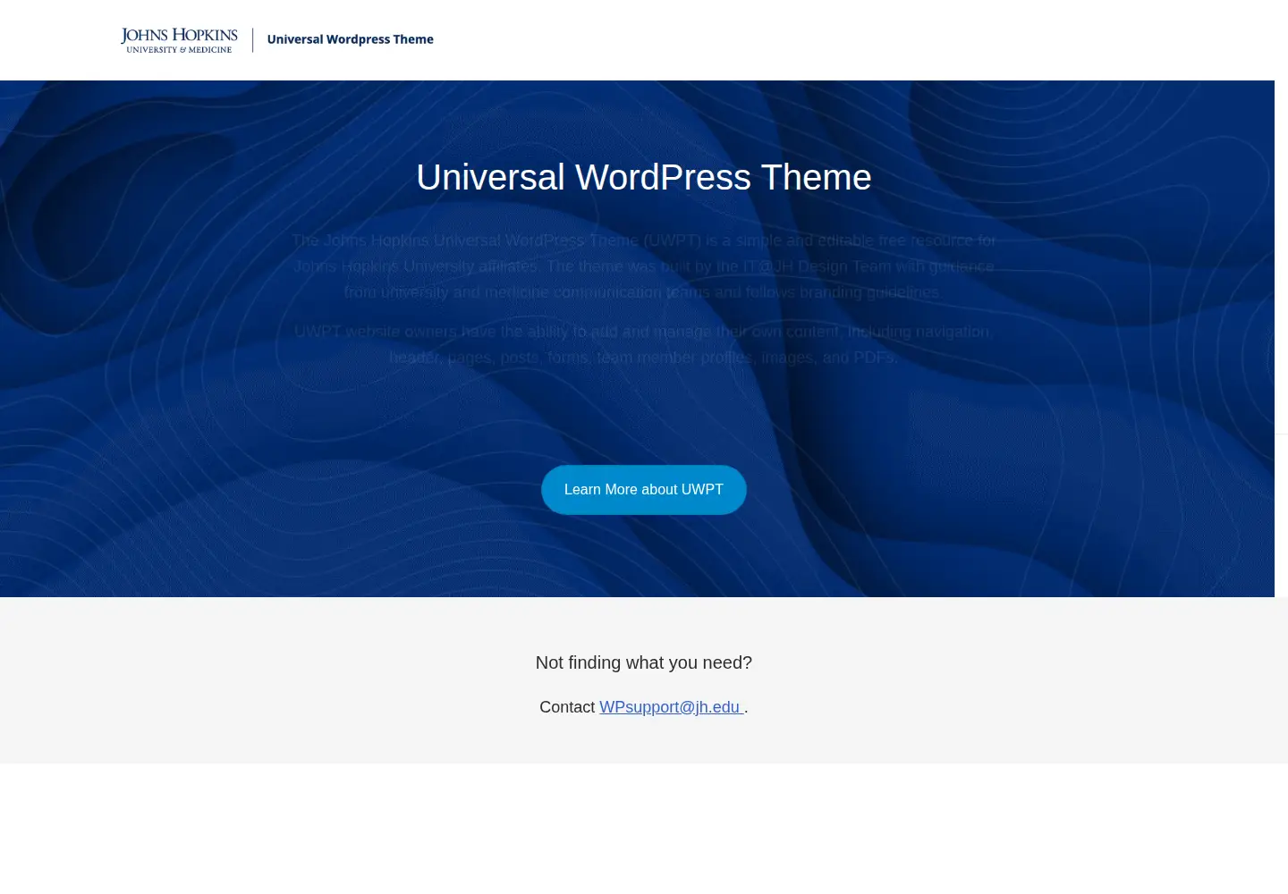 Screenshot of jhmi.edu