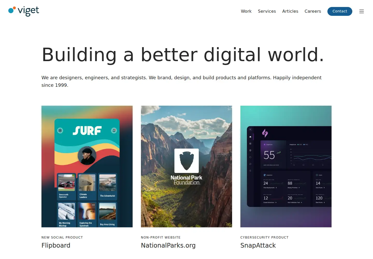 Screenshot of viget.com