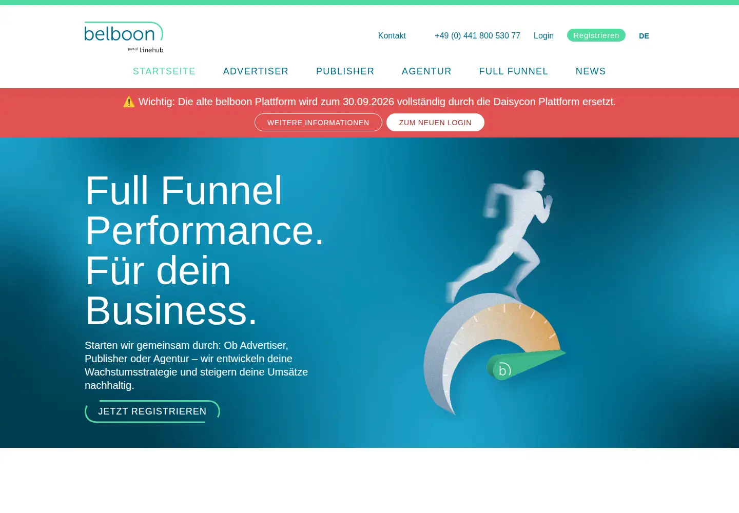 Screenshot of belboon.com