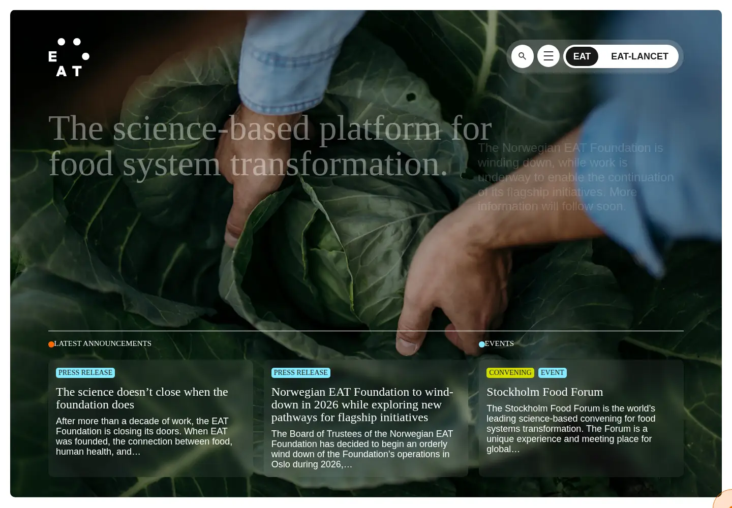Screenshot of eatforum.org