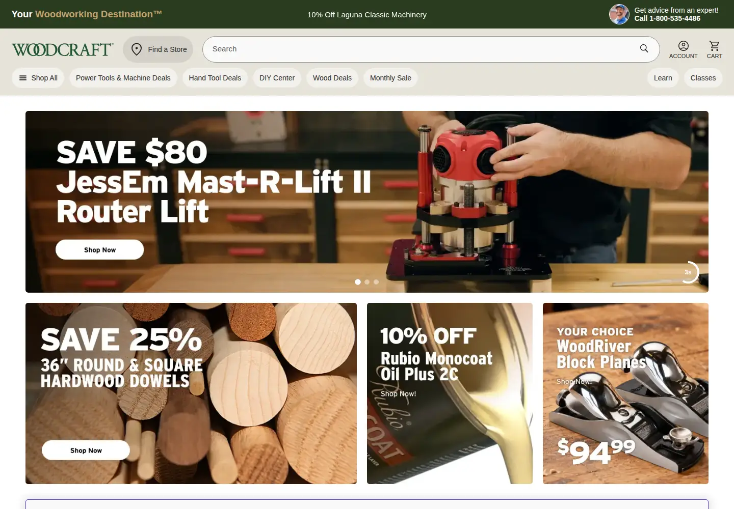 Screenshot of woodcraft.com