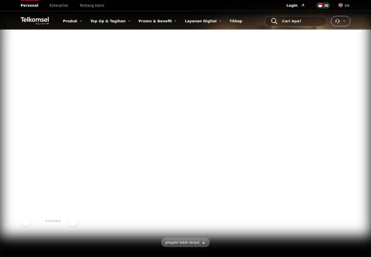 Screenshot of telkomsel.com