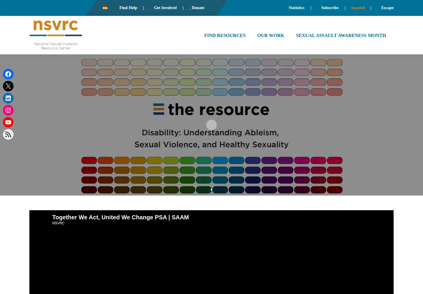 Screenshot of nsvrc.org