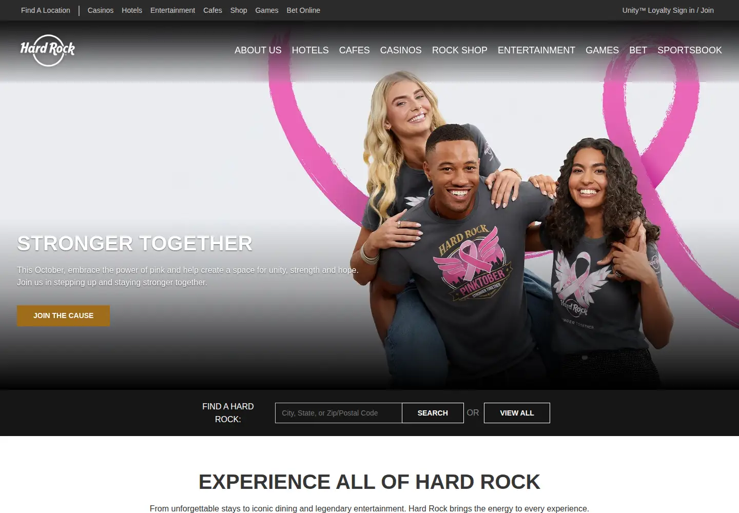 Screenshot of hardrock.com