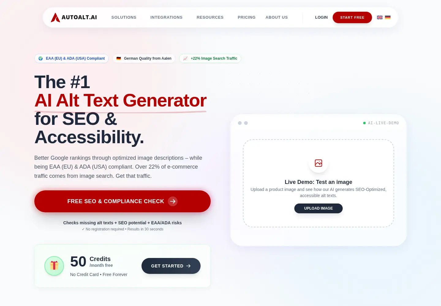 Screenshot of autoalt.ai