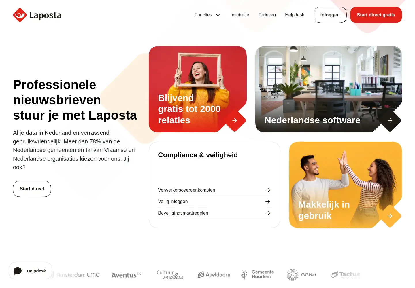 Screenshot of laposta.nl