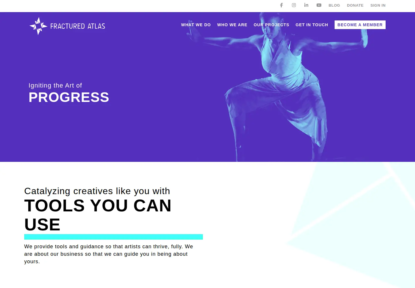 Screenshot of fracturedatlas.org
