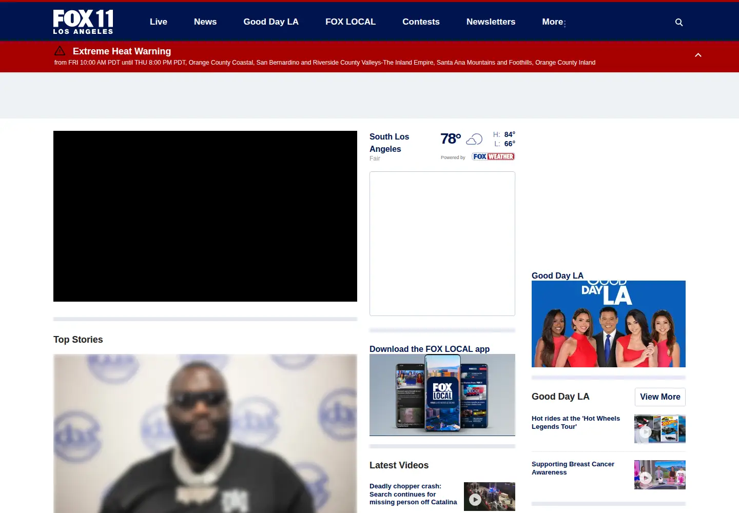 Screenshot of foxla.com