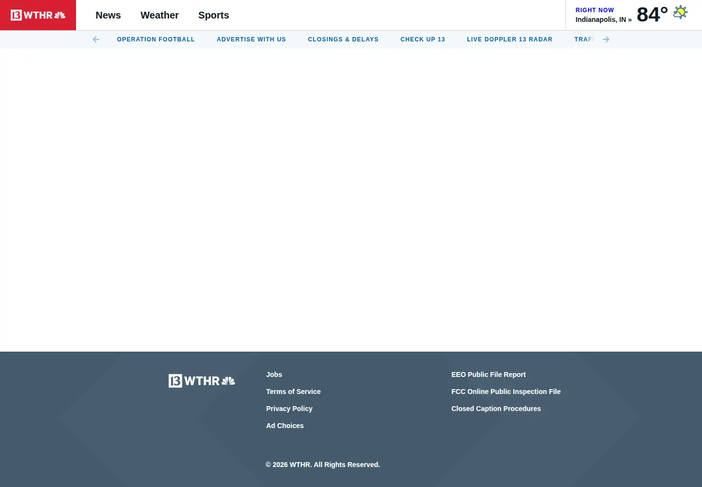 Screenshot of wthr.com