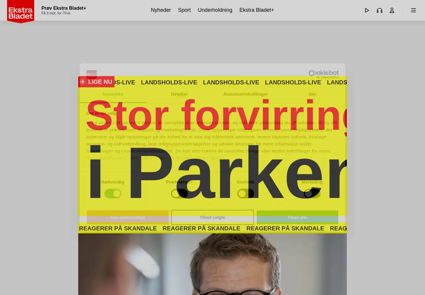 Screenshot of ekstrabladet.dk