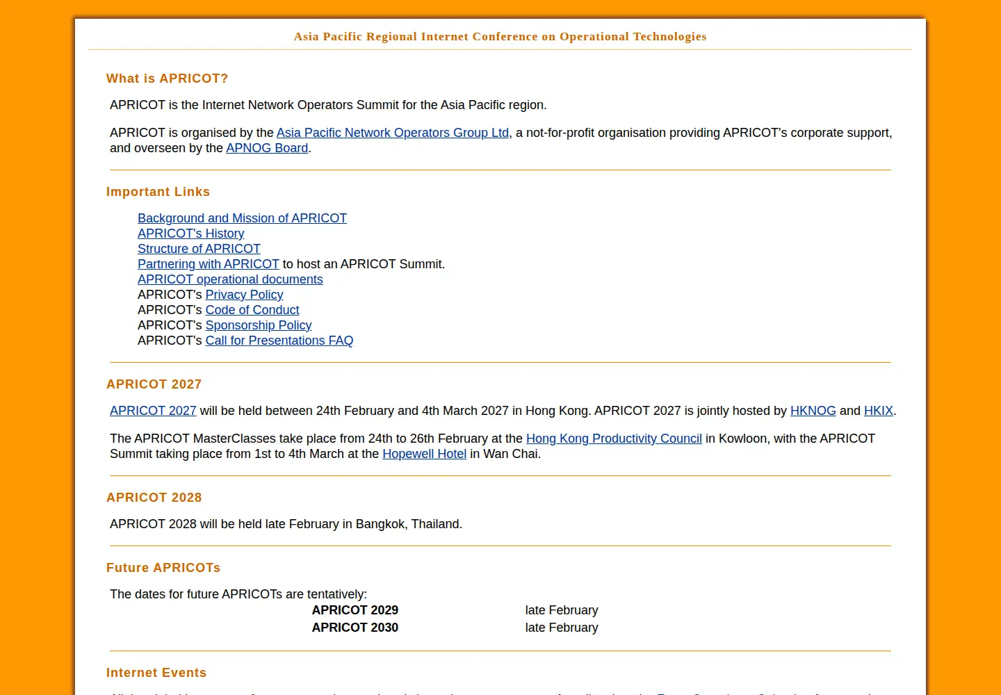 Screenshot of apricot.net