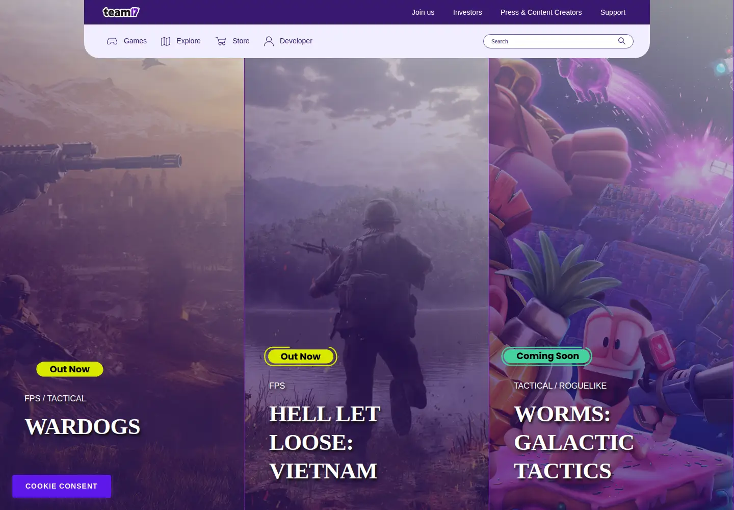 Screenshot of team17.com