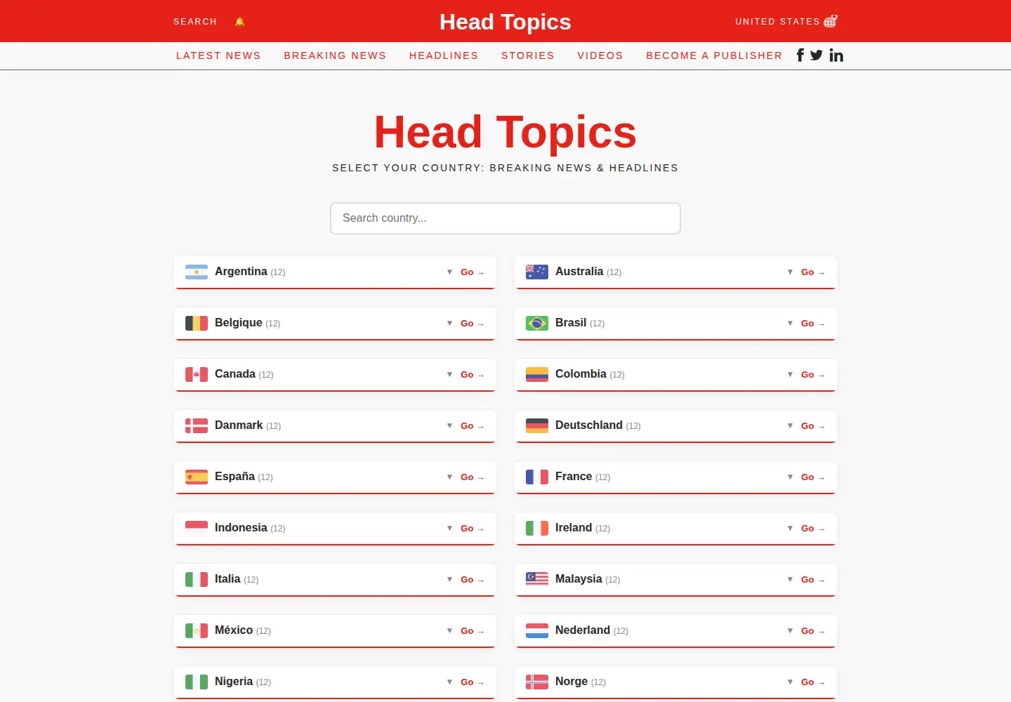 Screenshot of headtopics.com