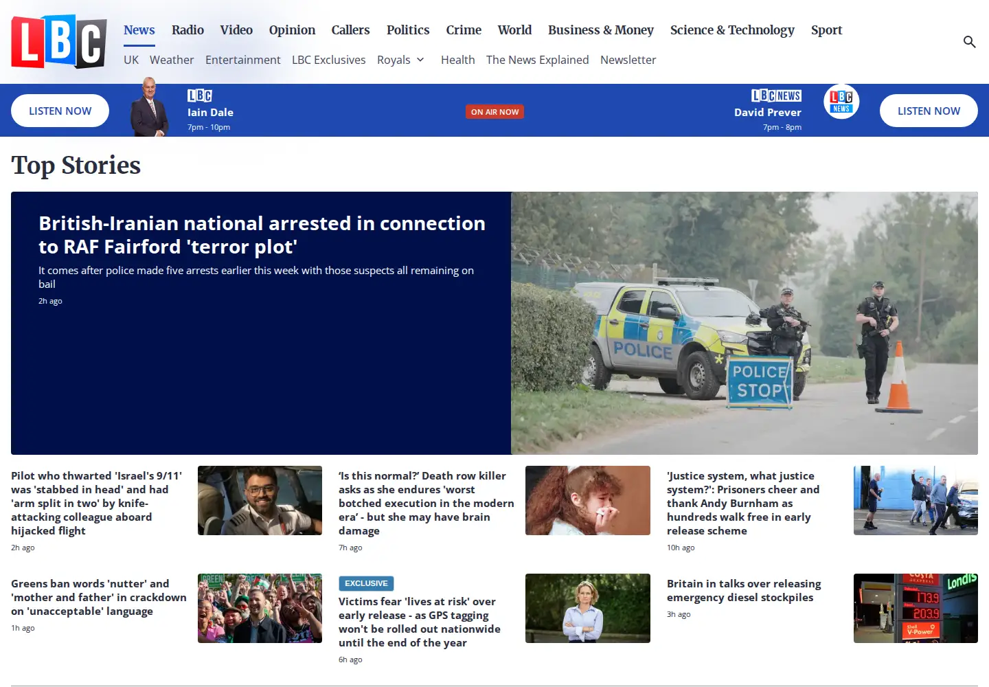 Screenshot of lbc.co.uk