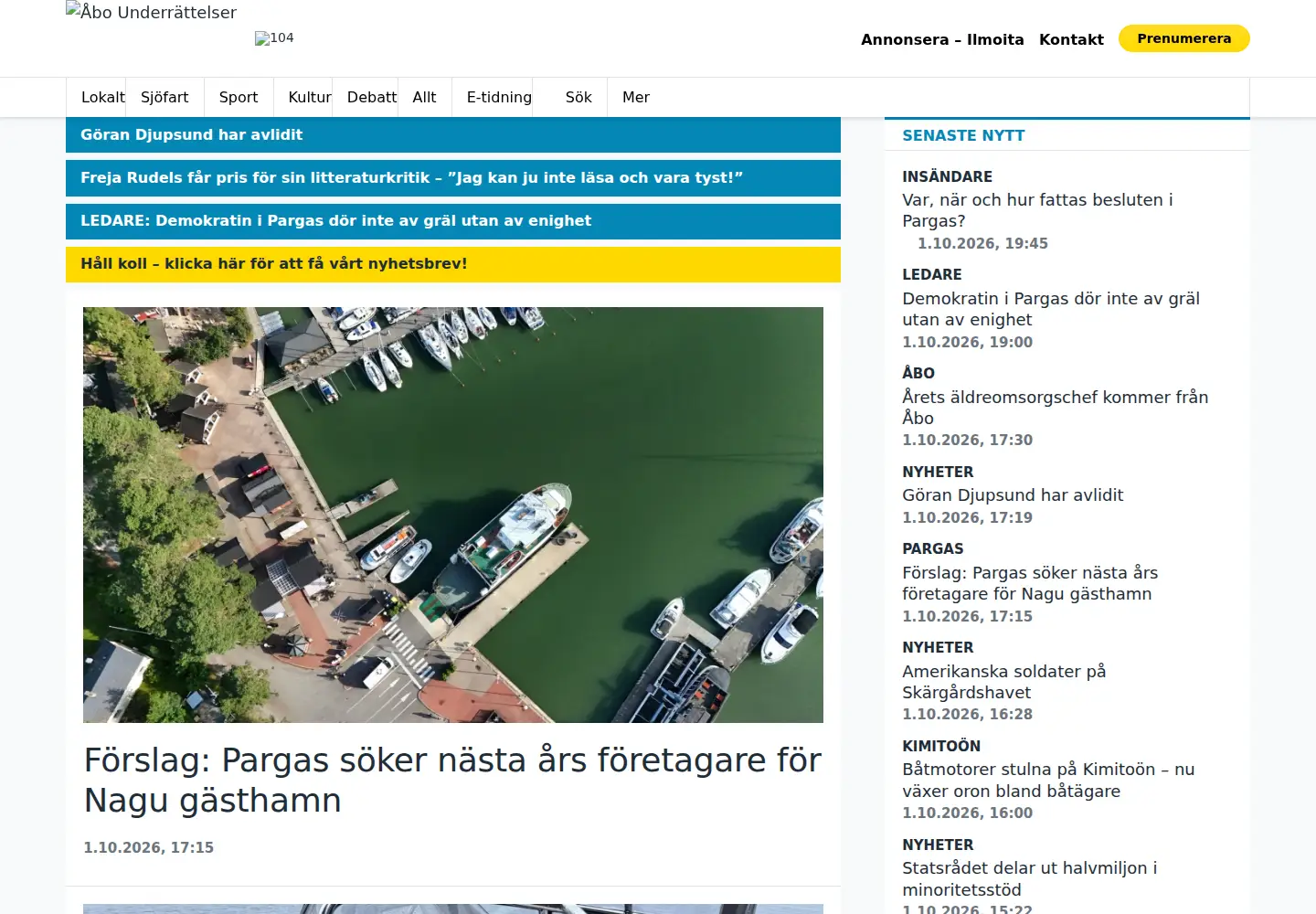 Screenshot of abounderrattelser.fi