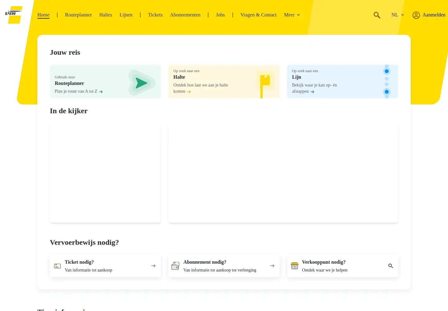 Screenshot of delijn.be