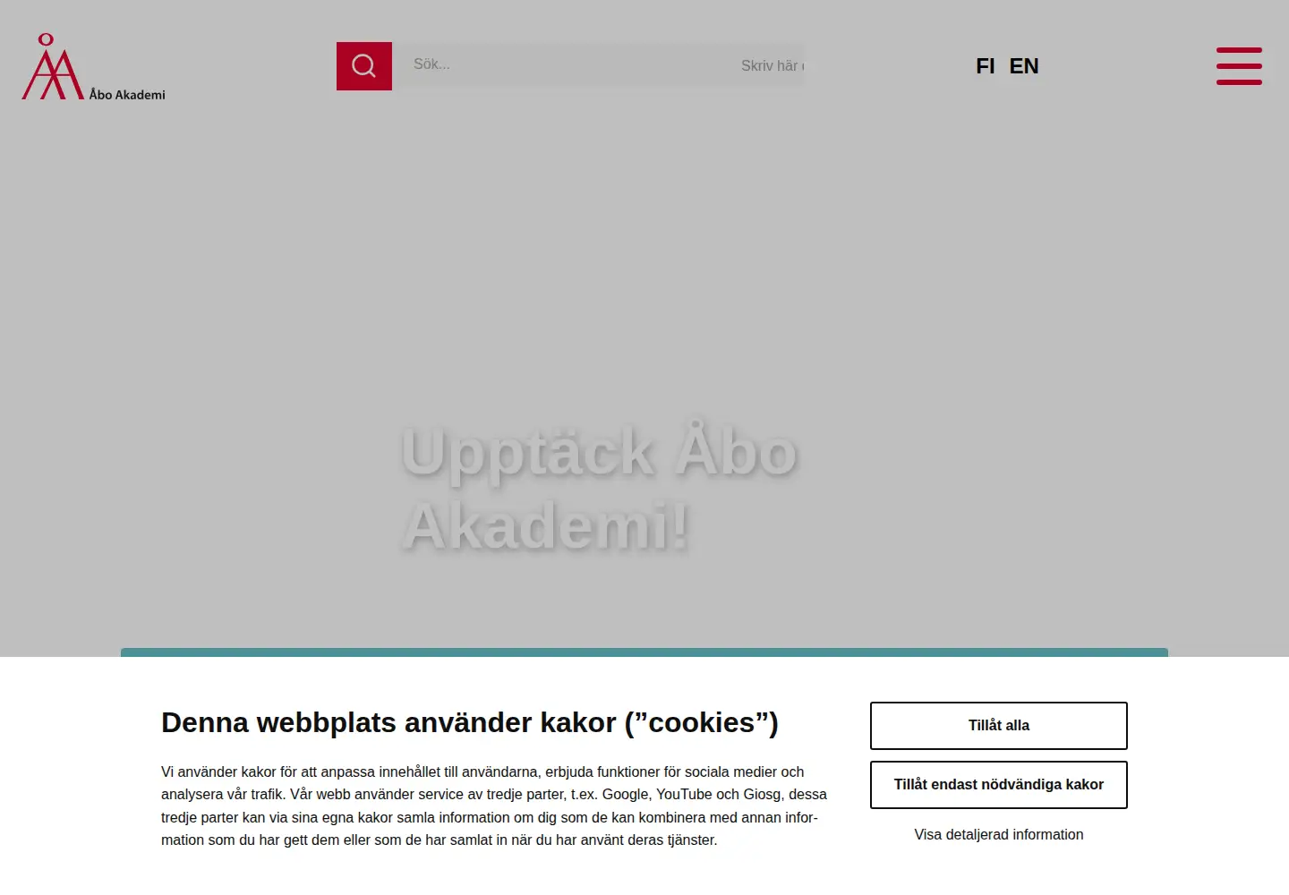 Screenshot of abo.fi