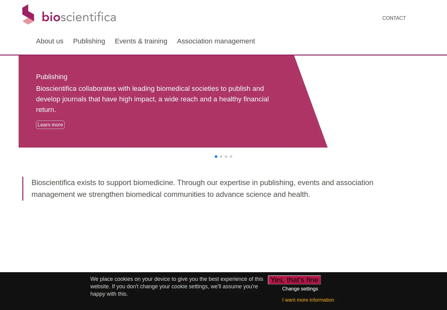 Screenshot of bioscientifica.com