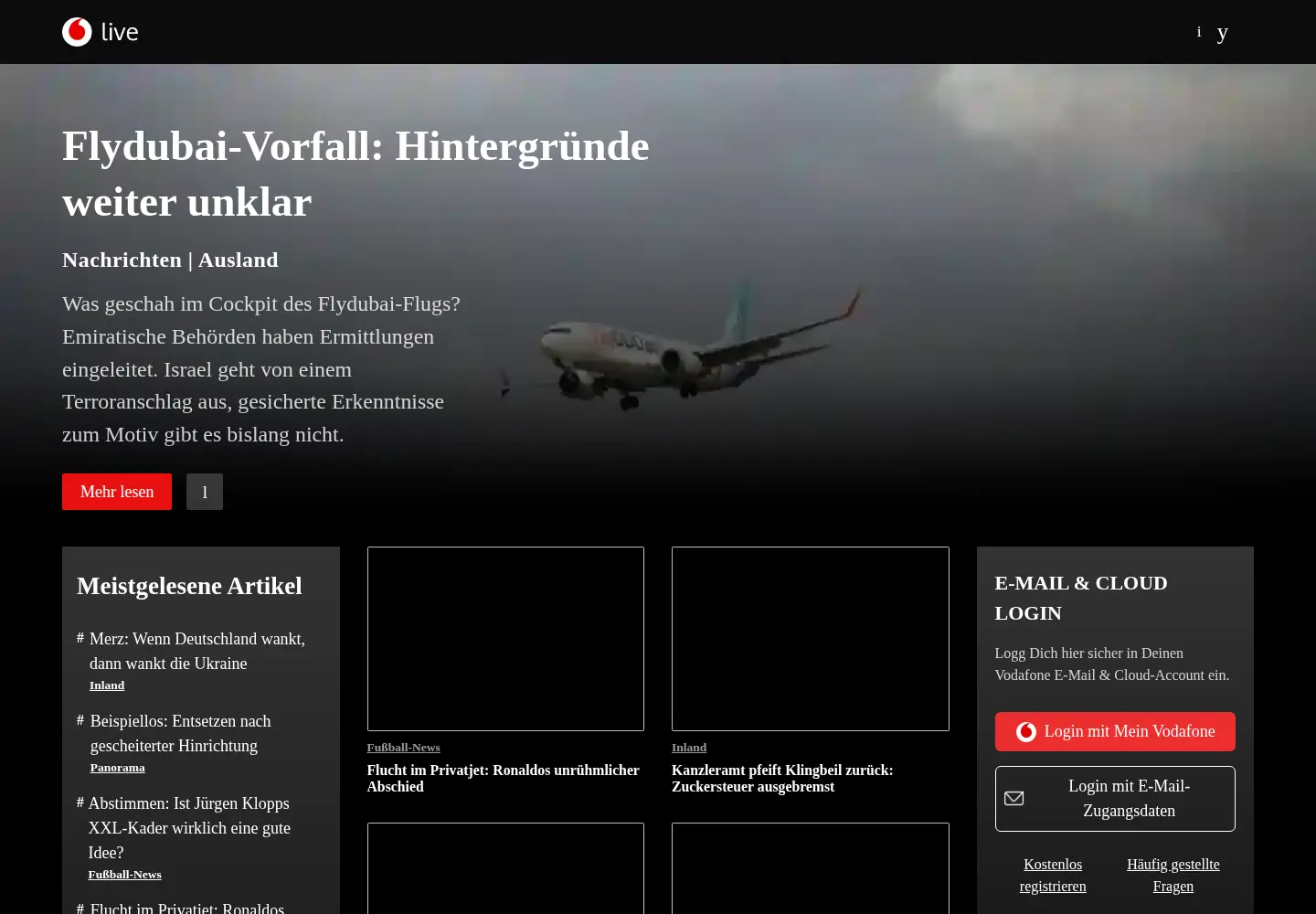 Screenshot of arcor.de