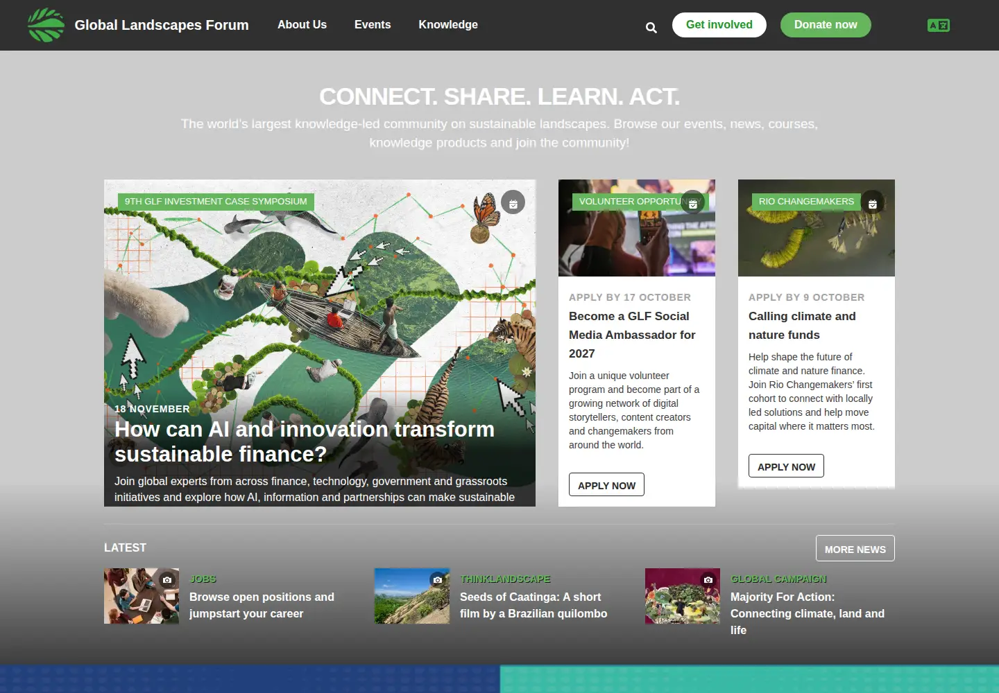 Screenshot of globallandscapesforum.org