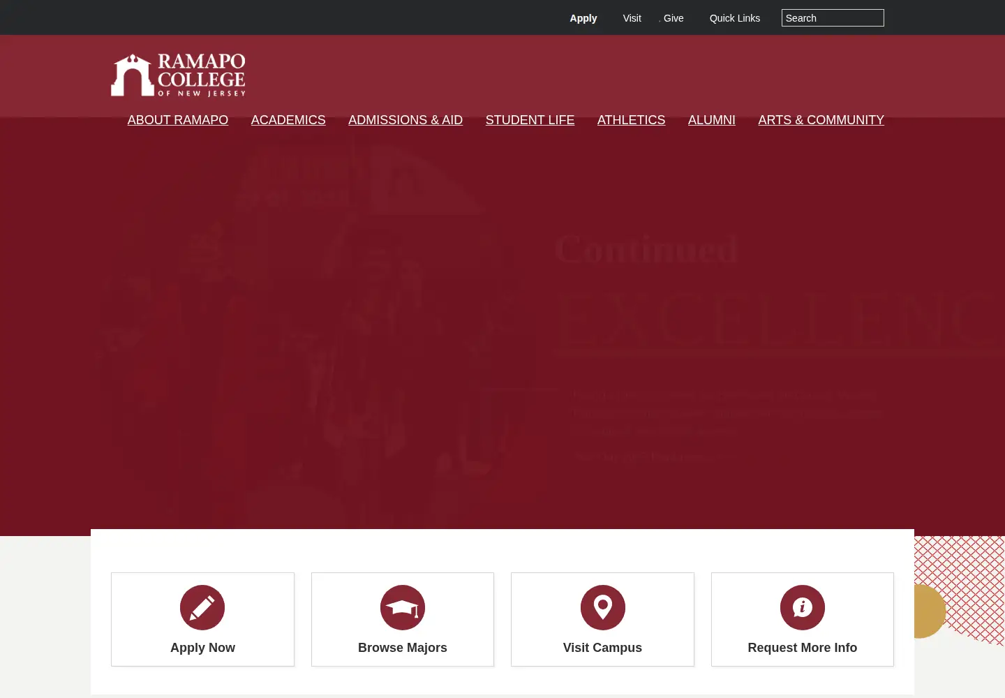Screenshot of ramapo.edu