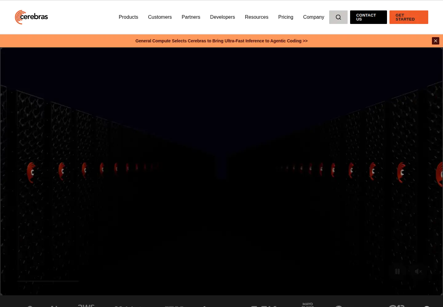 Screenshot of cerebras.net