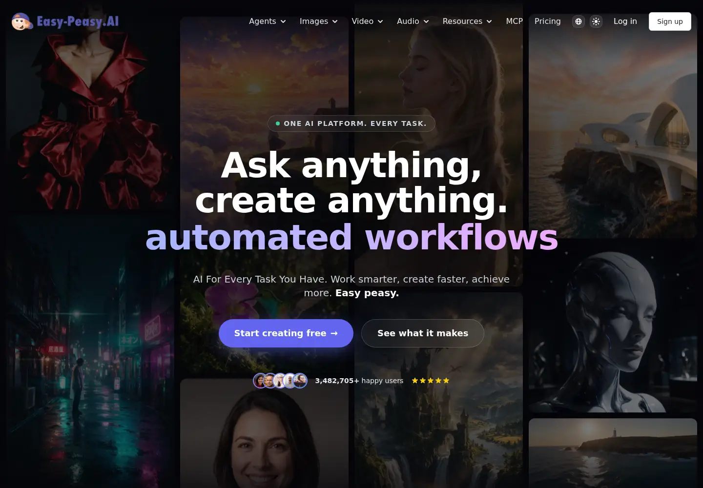 Screenshot of easy-peasy.ai