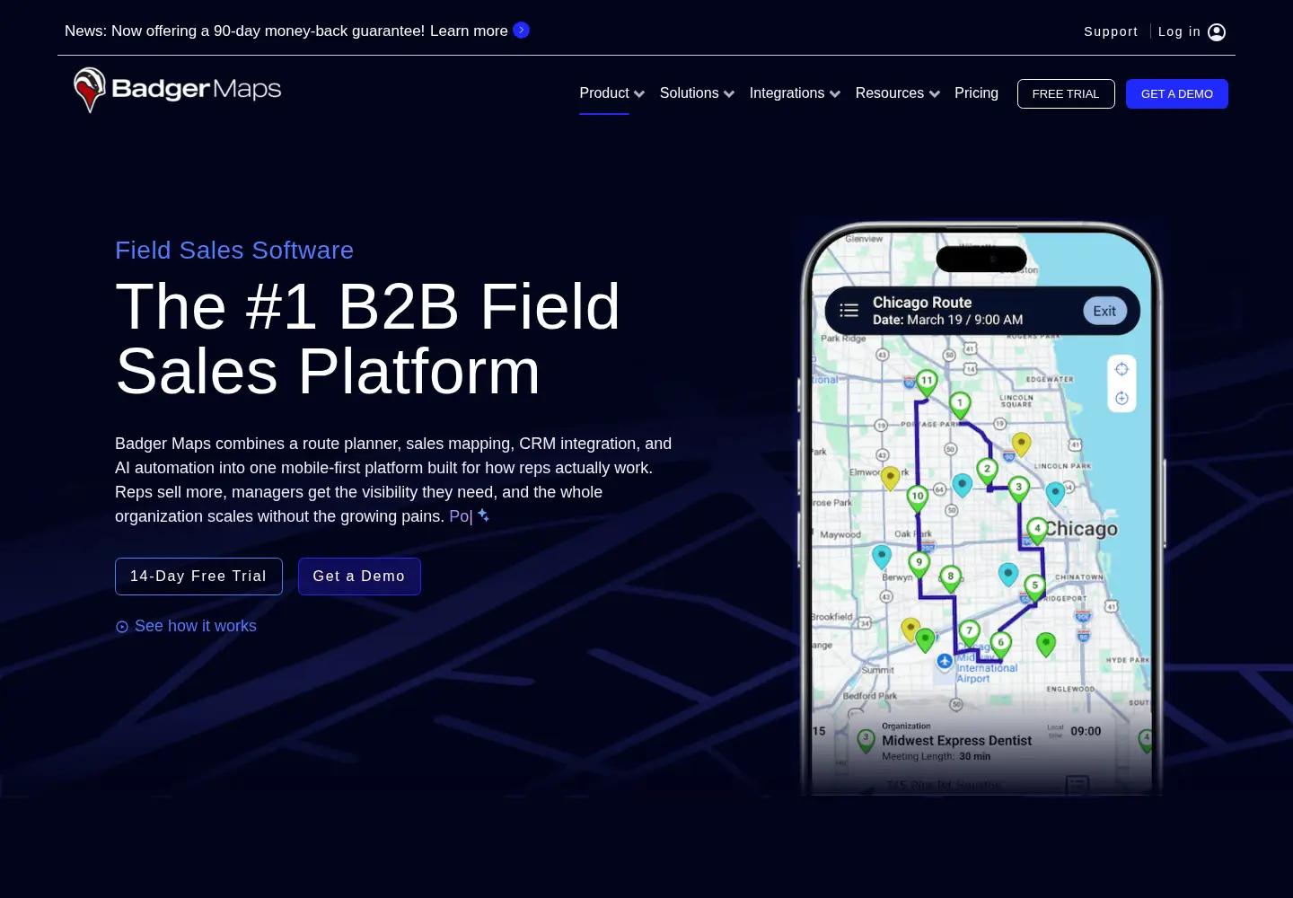 Screenshot of badgermapping.com