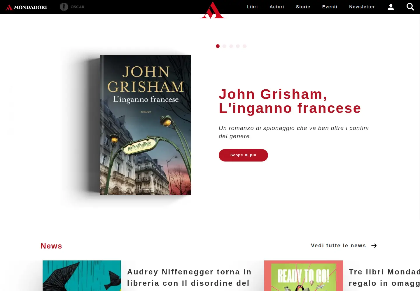 Screenshot of mondadori.it