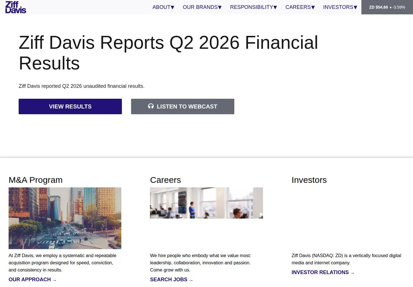 Screenshot of ziffdavis.com