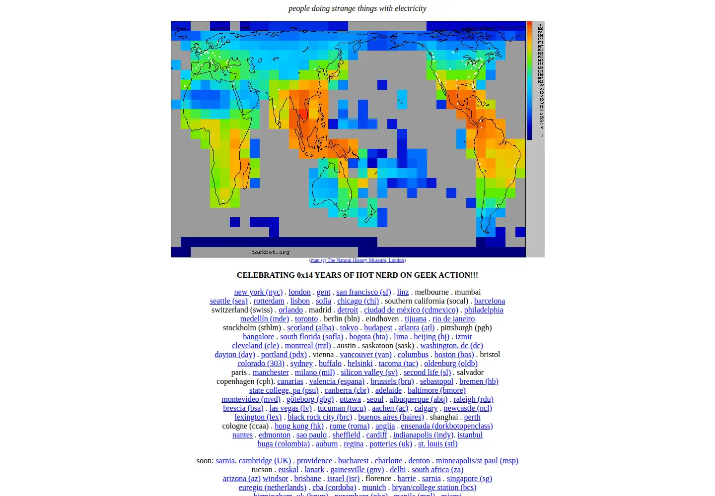 Screenshot of dorkbot.org