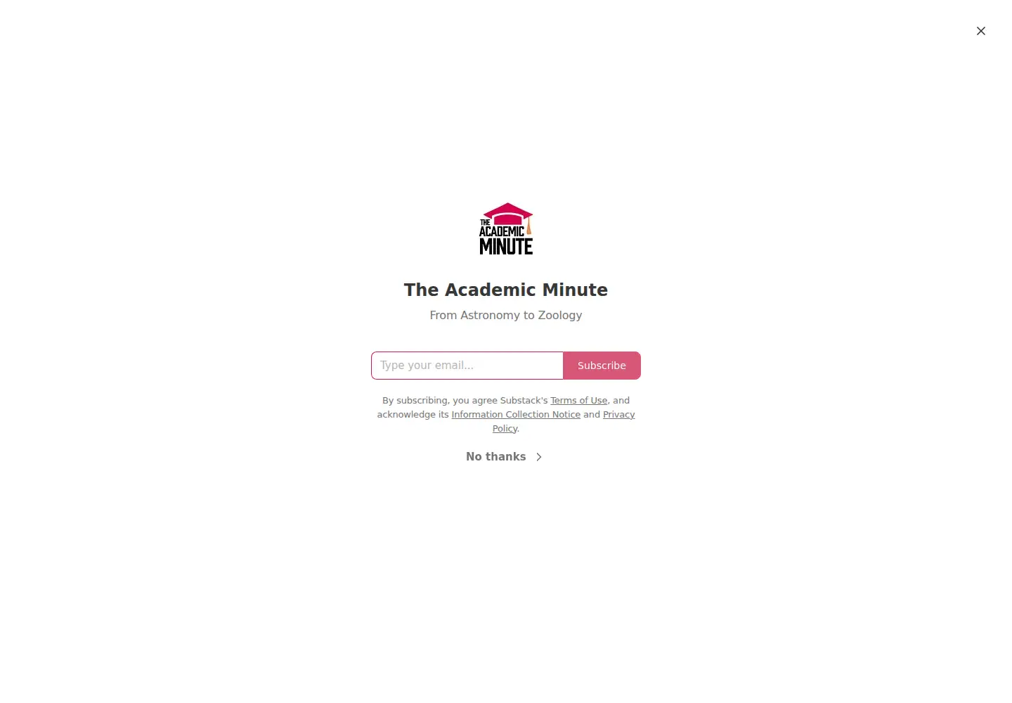 Screenshot of academicminute.org