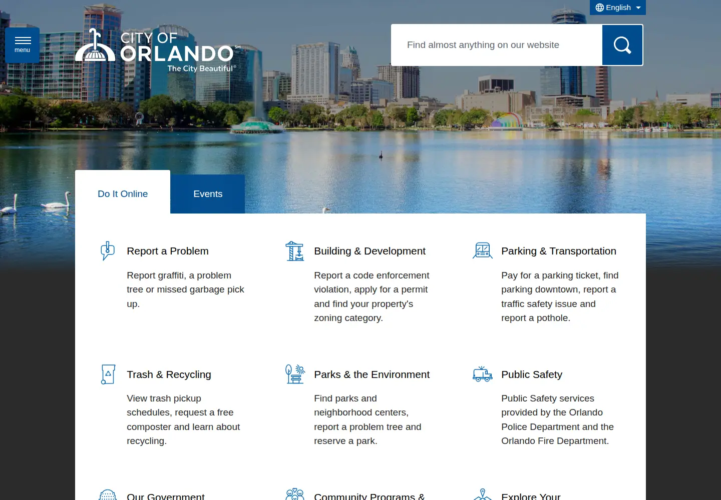 Screenshot of orlando.gov