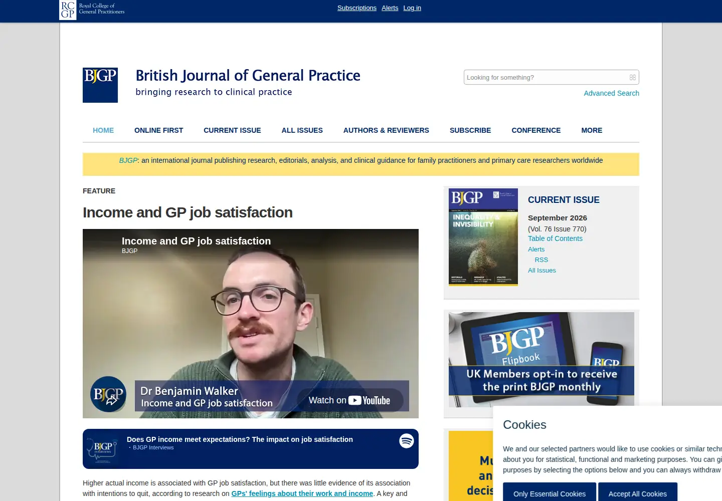 Screenshot of bjgp.org