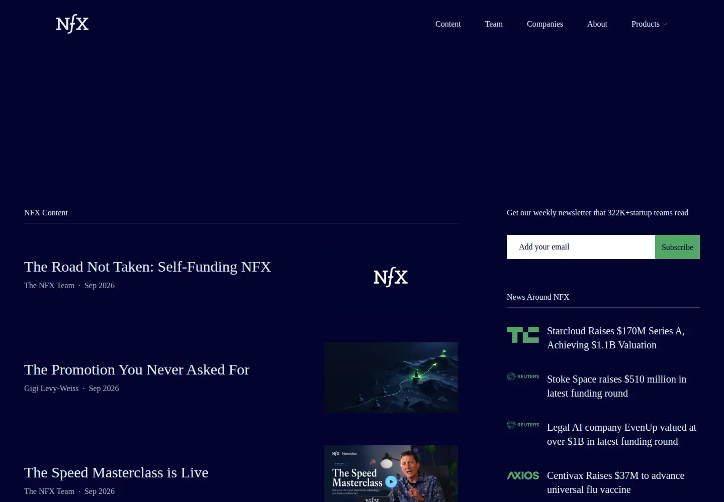Screenshot of nfx.com
