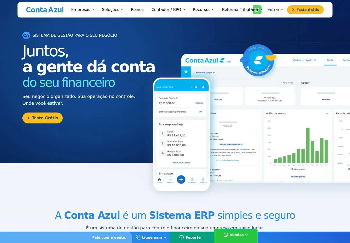 Screenshot of contaazul.com