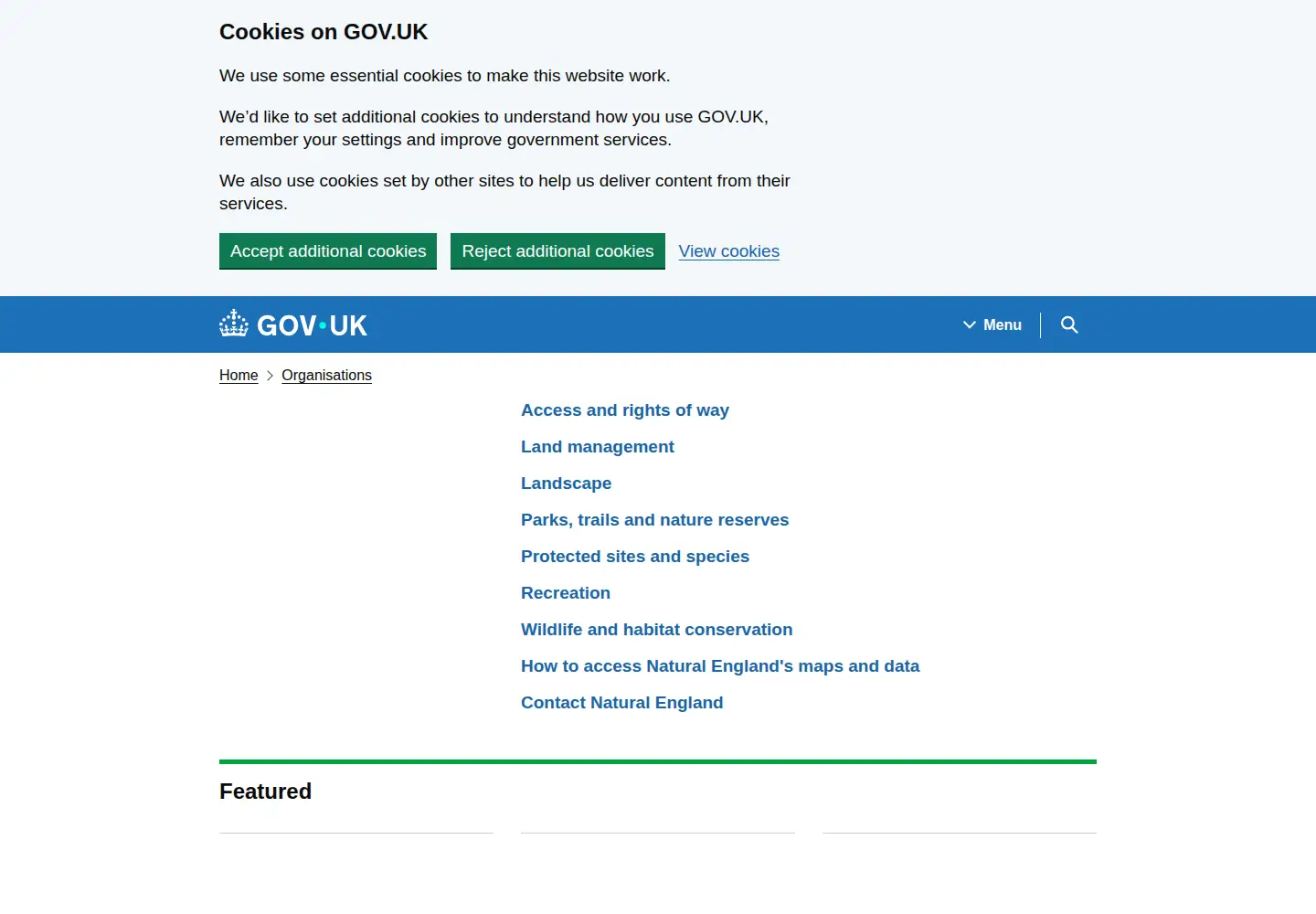 Screenshot of naturalengland.org.uk